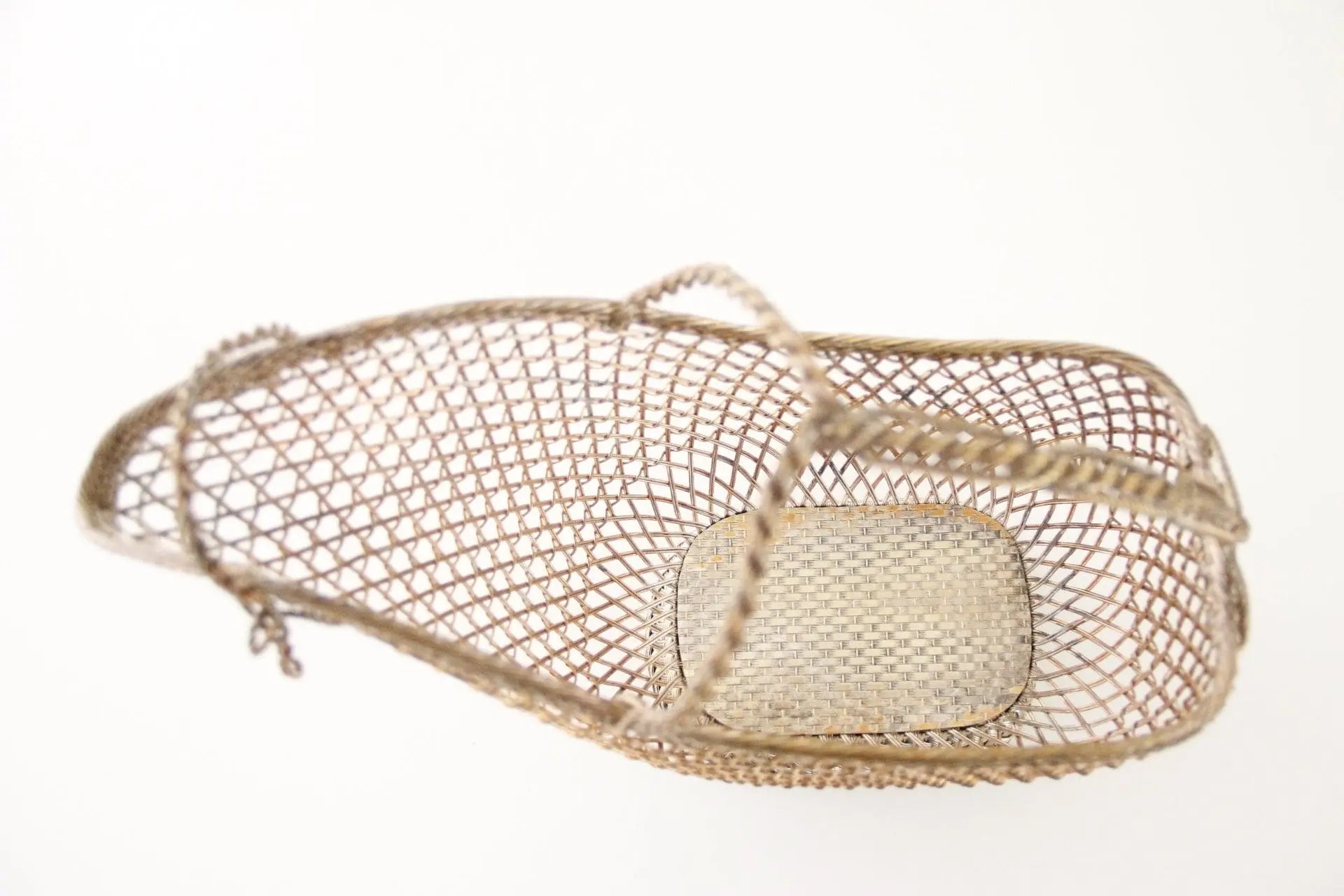 Silver Wine Bottle Holder France | Hand Woven Wine Basket - Debra Hall Lifestyle