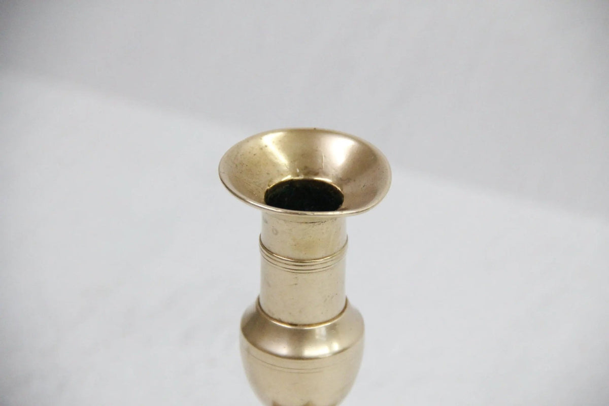 Solid Brass Candle Holder | Antique Taper Candlestick - Debra Hall Lifestyle