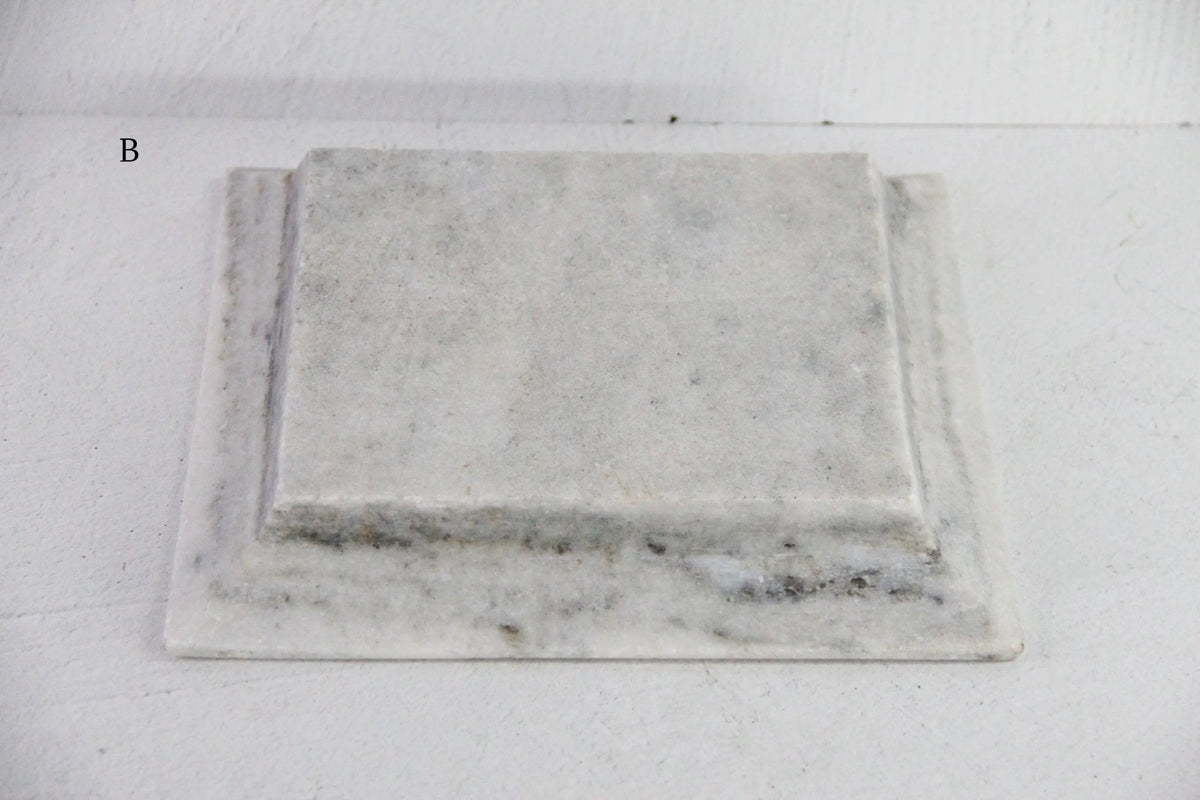 Square Marble Tray | Carved Honed Light Stone Assorted - Debra Hall Lifestyle