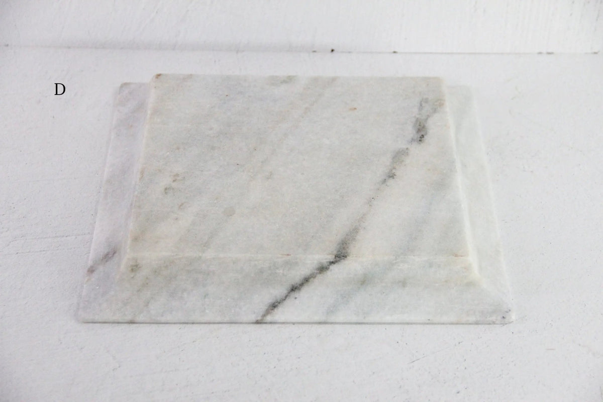 Square Marble Tray | Carved Honed Light Stone Assorted - Debra Hall Lifestyle