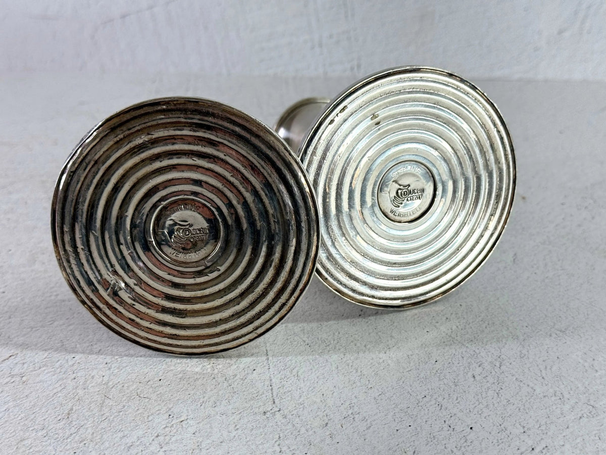 Sterling Silver Candle Holders Pair | Midcentury Duchin Weighted - Debra Hall Lifestyle