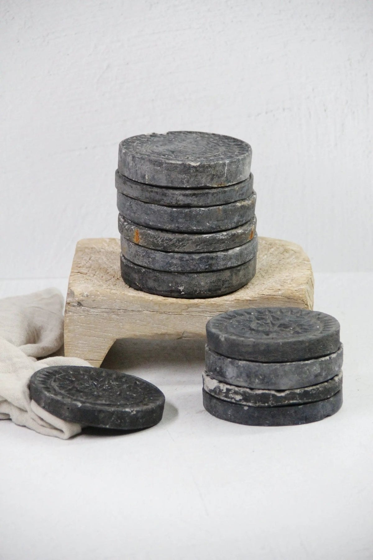 Stone Biscuit Mold | Vintage Soapstone Plate-Coaster - Debra Hall Lifestyle
