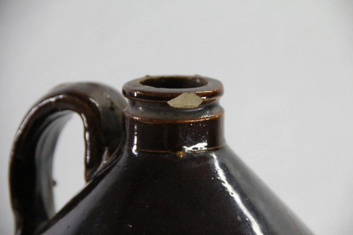 Stoneware Jug Antique | Two Tone Moonshine Vessel - Debra Hall Lifestyle