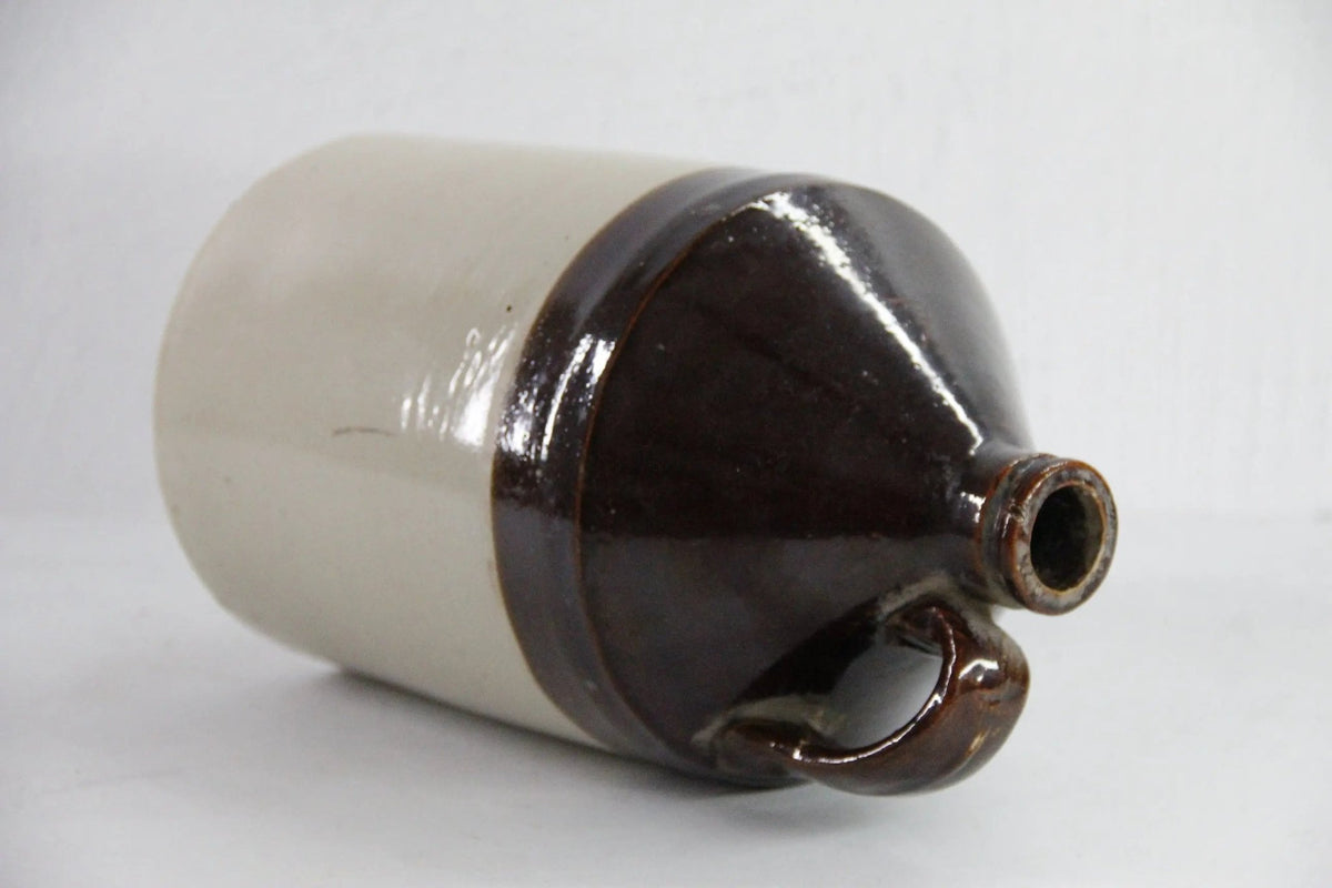 Stoneware Jug Antique | Two Tone Moonshine Vessel - Debra Hall Lifestyle