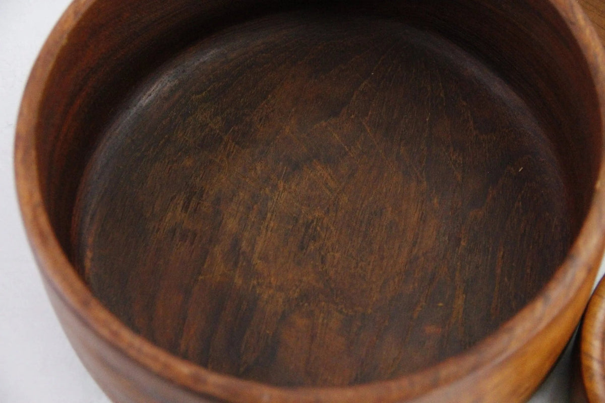 Teak Salad Bowl Set Mid Century | Wood Bowl 4 Pieces - Debra Hall Lifestyle