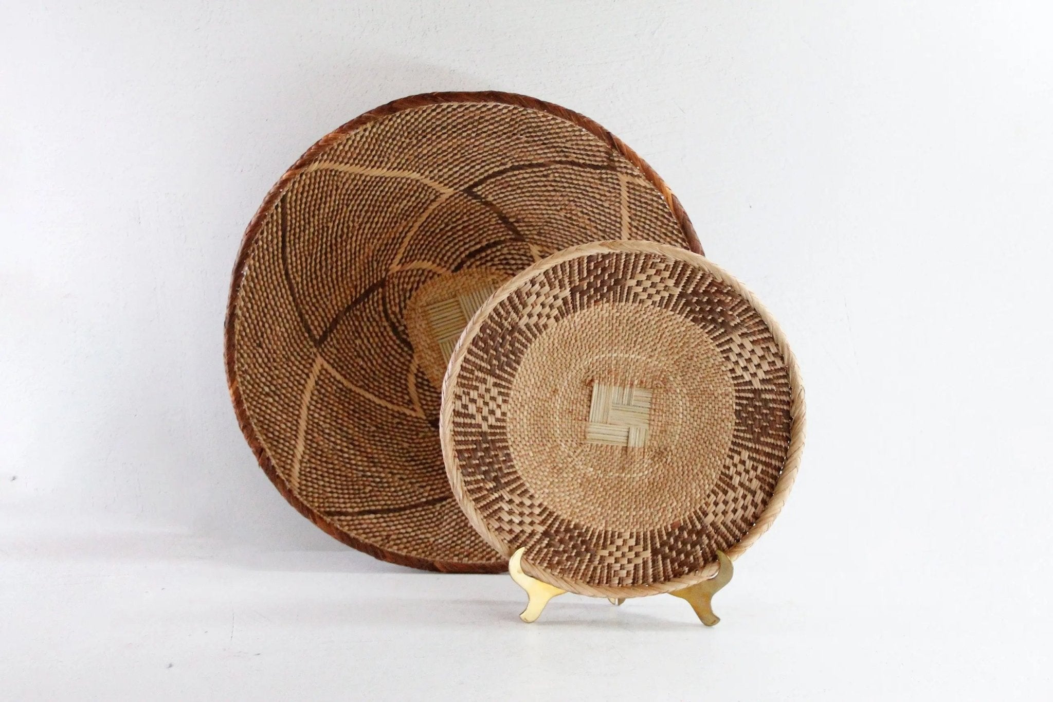 Tonga Basket Large Vintage | African Hand Woven Wall Decor - Debra Hall Lifestyle