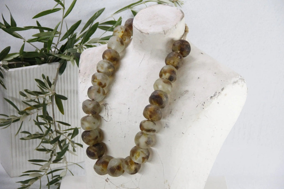 Vintage African Beads | Jumbo Recycled Glass | Desert - Debra Hall Lifestyle