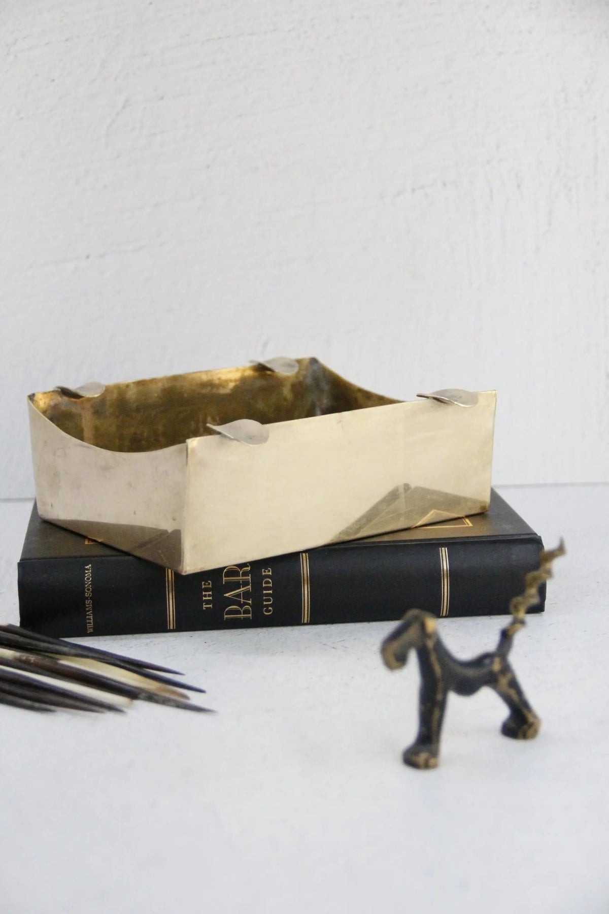 Vintage Brass Ashtray-Cigar | Hand-Made Spain-Large - Debra Hall Lifestyle