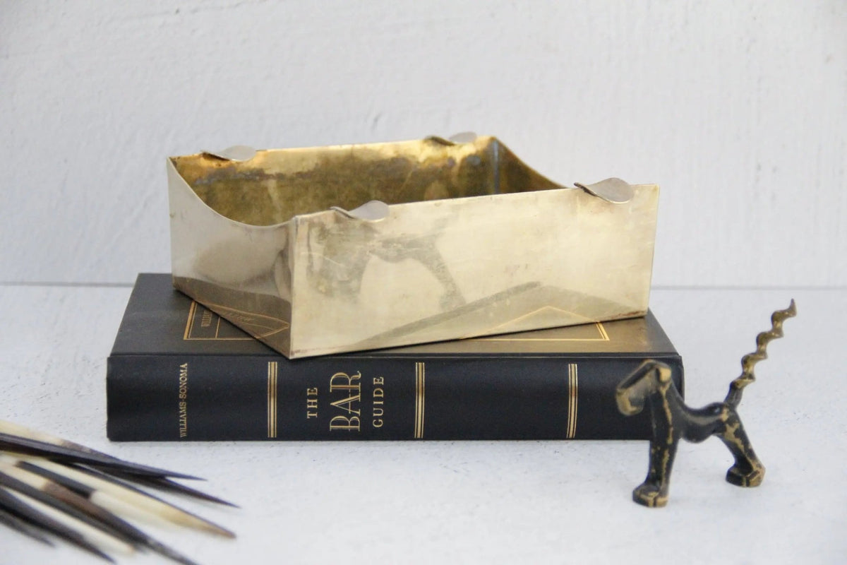 Vintage Brass Ashtray-Cigar | Hand-Made Spain-Large - Debra Hall Lifestyle
