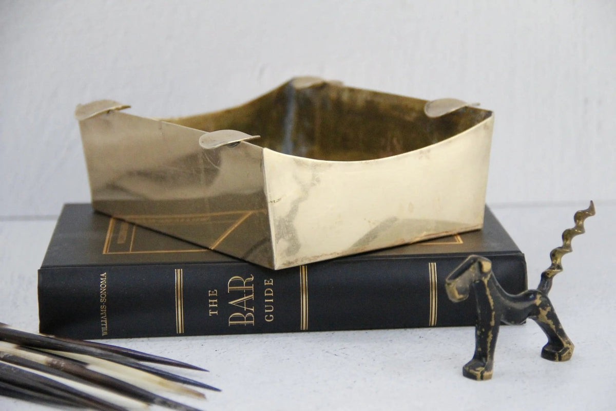 Vintage Brass Ashtray-Cigar | Hand-Made Spain-Large - Debra Hall Lifestyle
