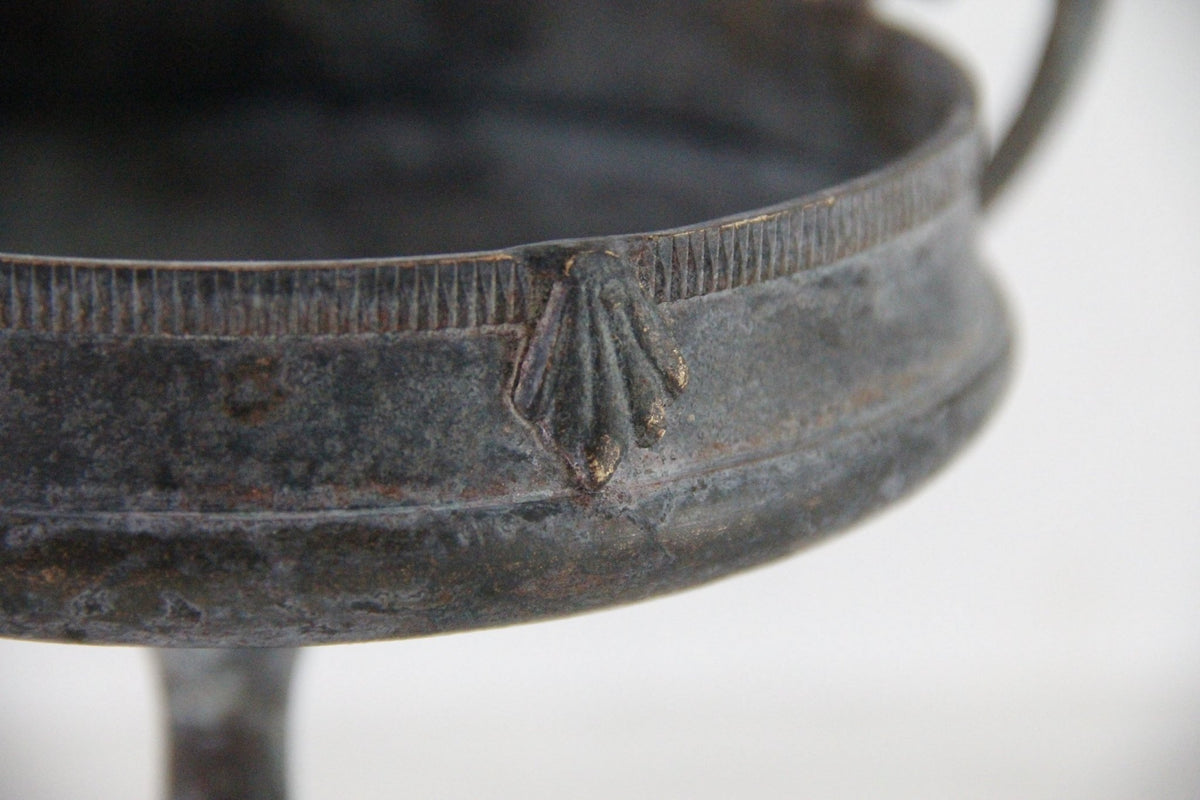 Vintage Brass Compote | Neoclassic Tazza Pedestal Bowl - Debra Hall Lifestyle