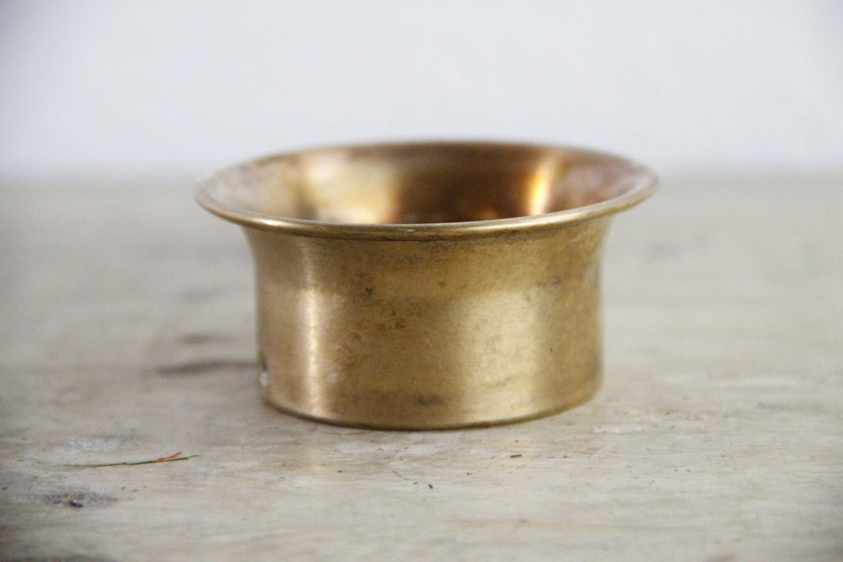 Vintage Brass Flower Frog Two Piece Pin Holder Bowl - Debra Hall Lifestyle