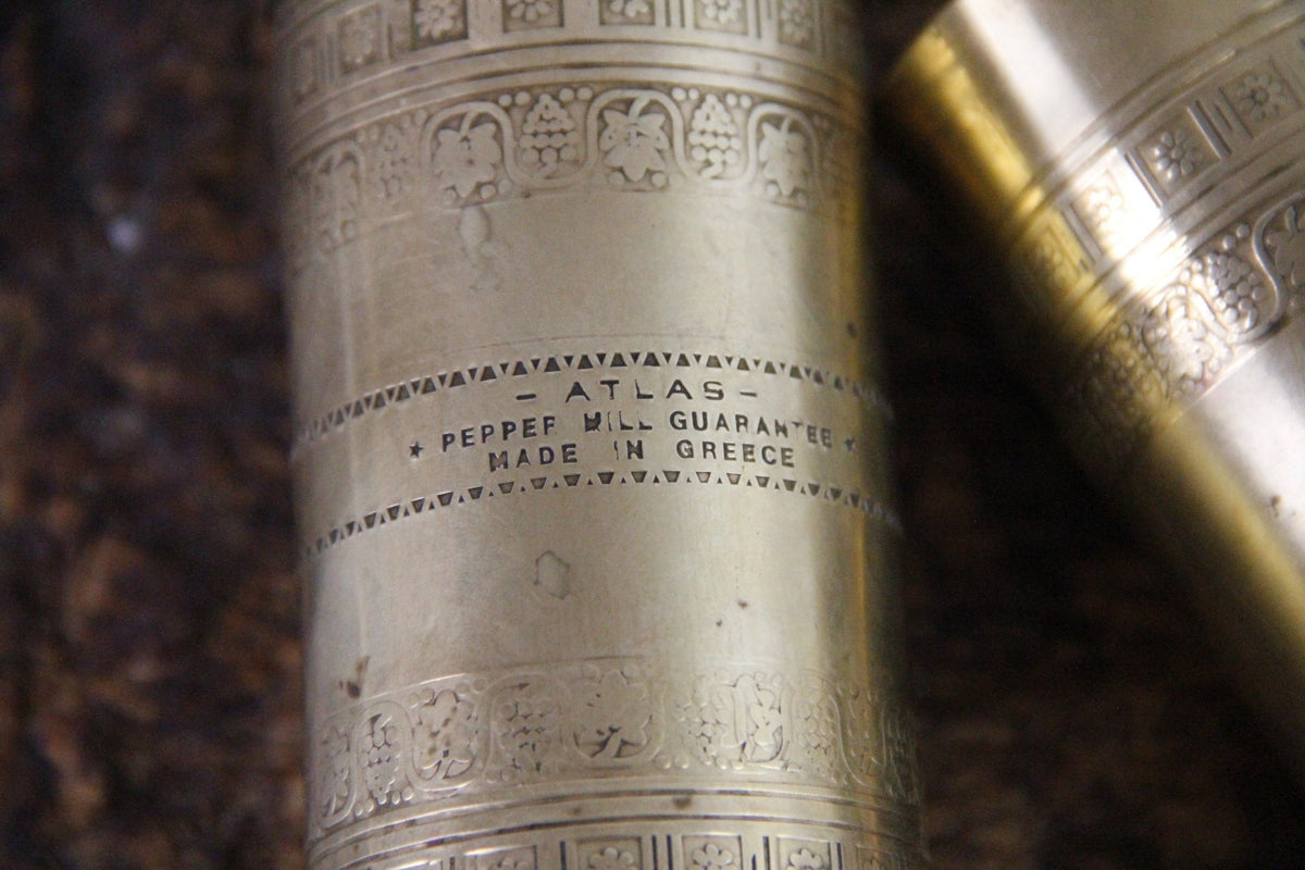 Vintage Brass Pepper Mill | Authentic Stamped Made in Greece - Debra Hall Lifestyle