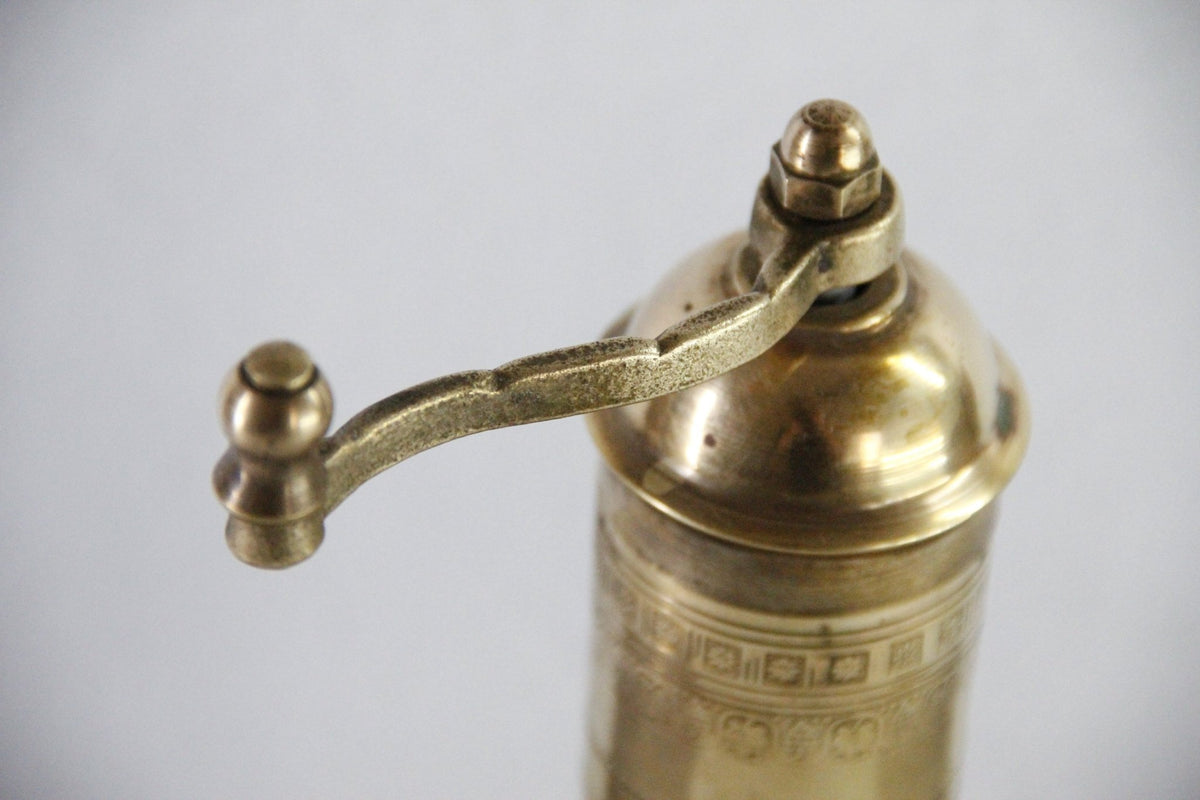 Vintage Brass Pepper Mill | Authentic Stamped Made in Greece - Debra Hall Lifestyle