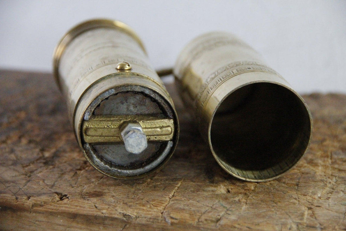 Vintage Brass Pepper Mill | Authentic Stamped Made in Greece - Debra Hall Lifestyle