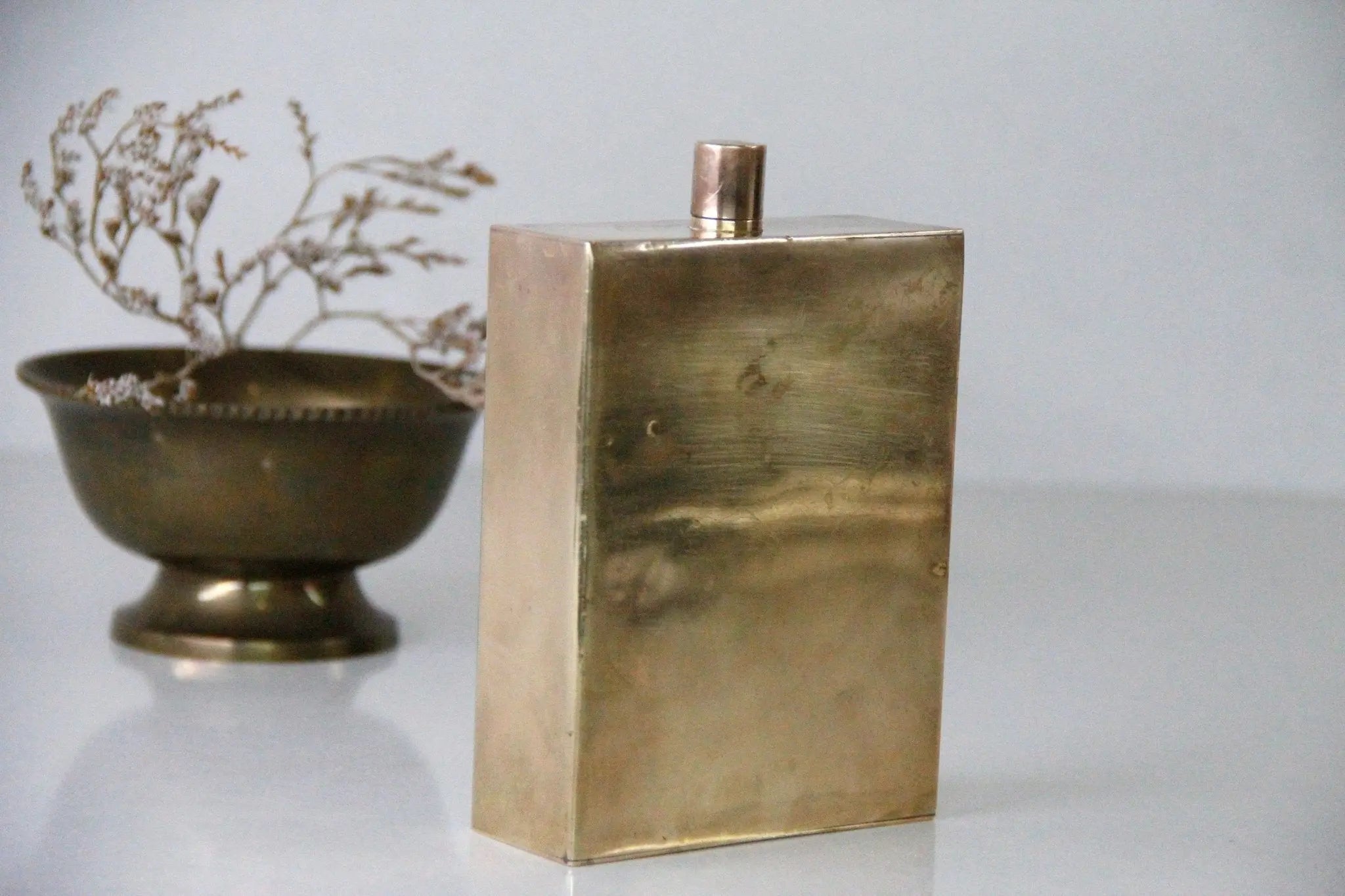 Vintage Brass Perfume Bottle | Paris France Decanter - Debra Hall Lifestyle