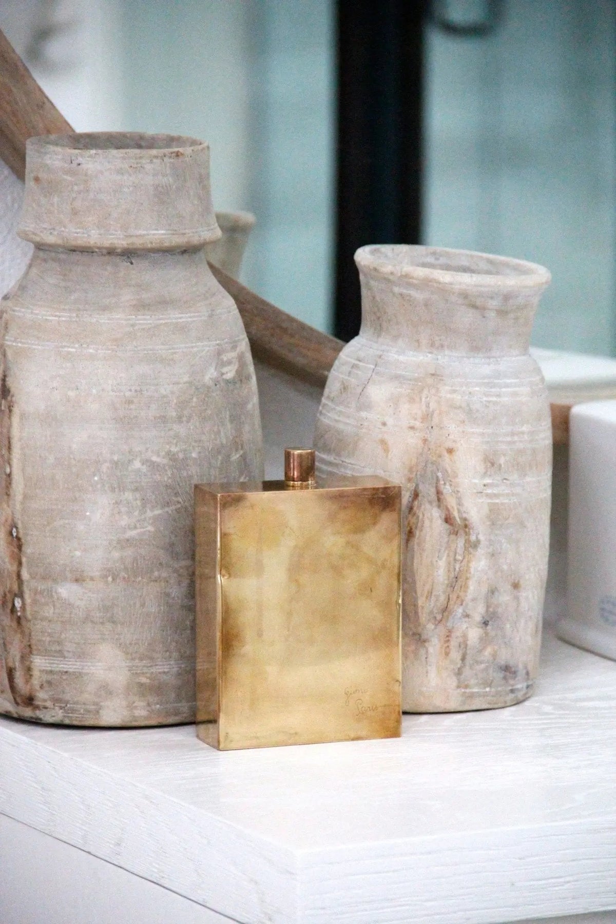 Vintage Brass Perfume Bottle | Paris France Decanter - Debra Hall Lifestyle