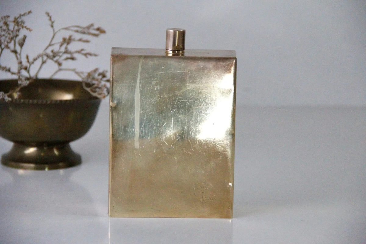 Vintage Brass Perfume Bottle | Paris France Decanter - Debra Hall Lifestyle