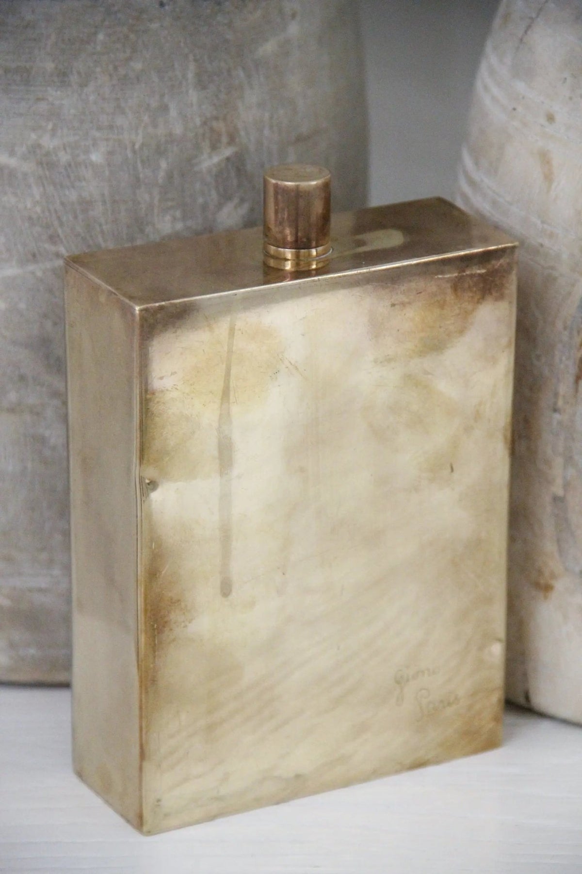 Vintage Brass Perfume Bottle | Paris France Decanter - Debra Hall Lifestyle