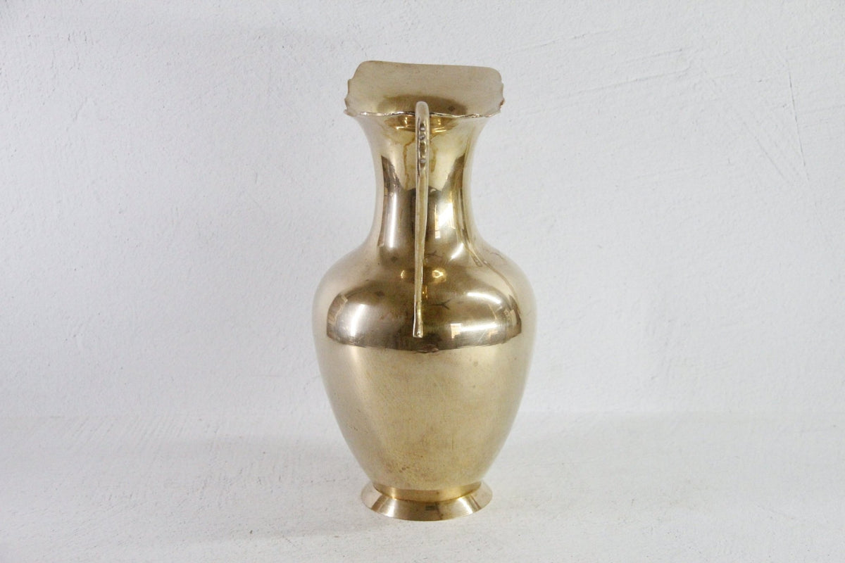 Vintage Brass Water Pitcher | Large Vase, Jug, Tall Ewer - Debra Hall Lifestyle