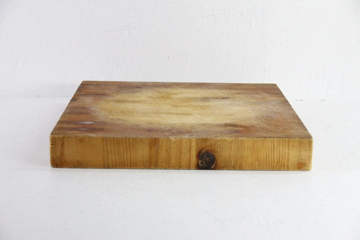 Vintage Butcher Block Cutting Board | Dual Carving Side - Debra Hall Lifestyle