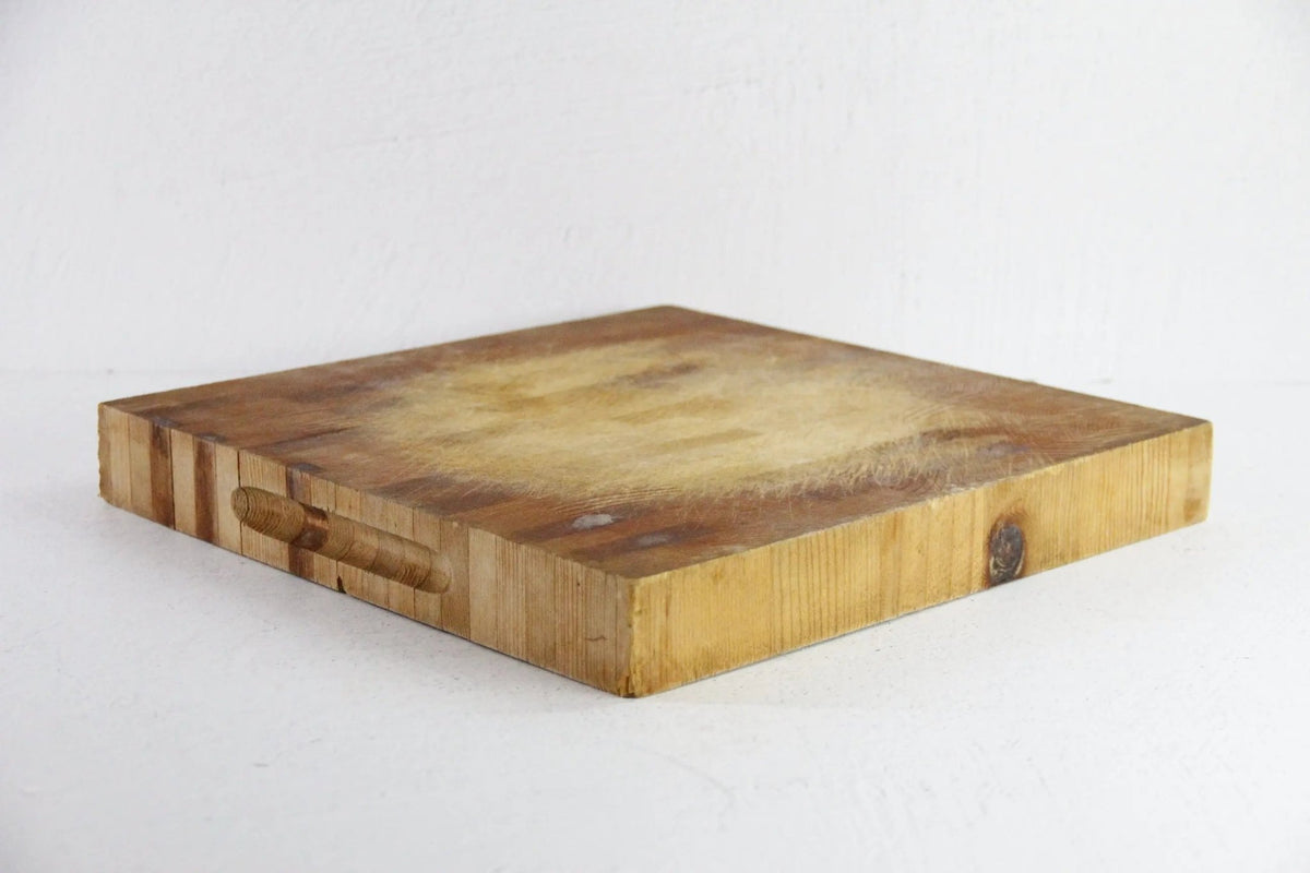 Vintage Butcher Block Cutting Board | Dual Carving Side - Debra Hall Lifestyle
