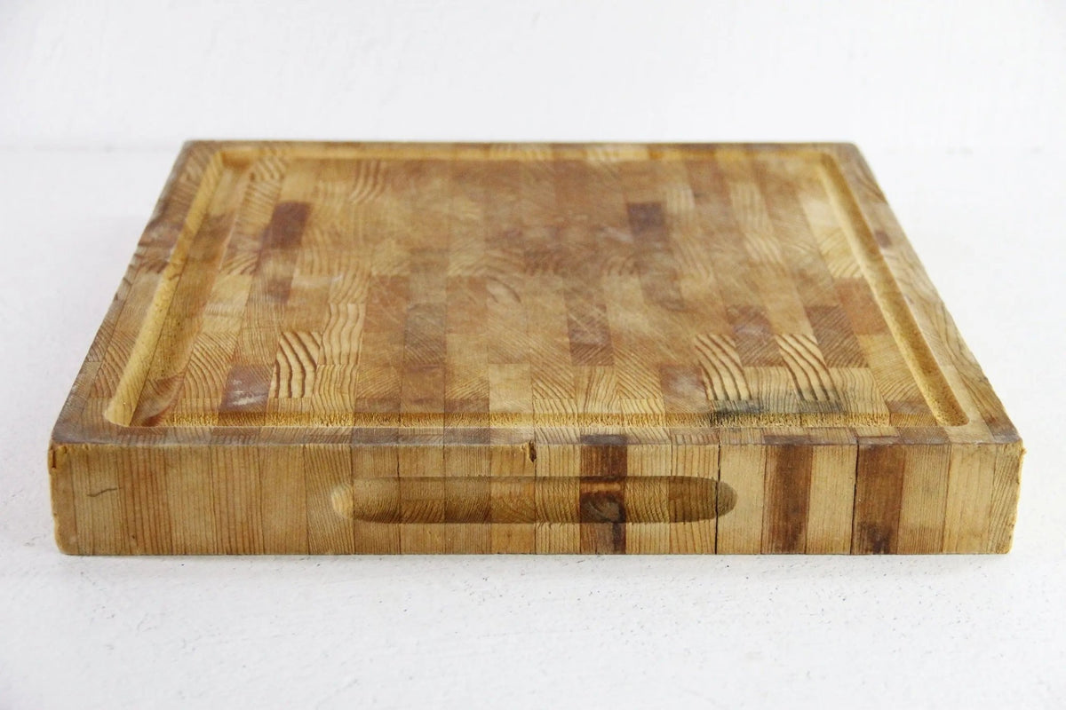 Vintage Butcher Block Cutting Board | Dual Carving Side - Debra Hall Lifestyle