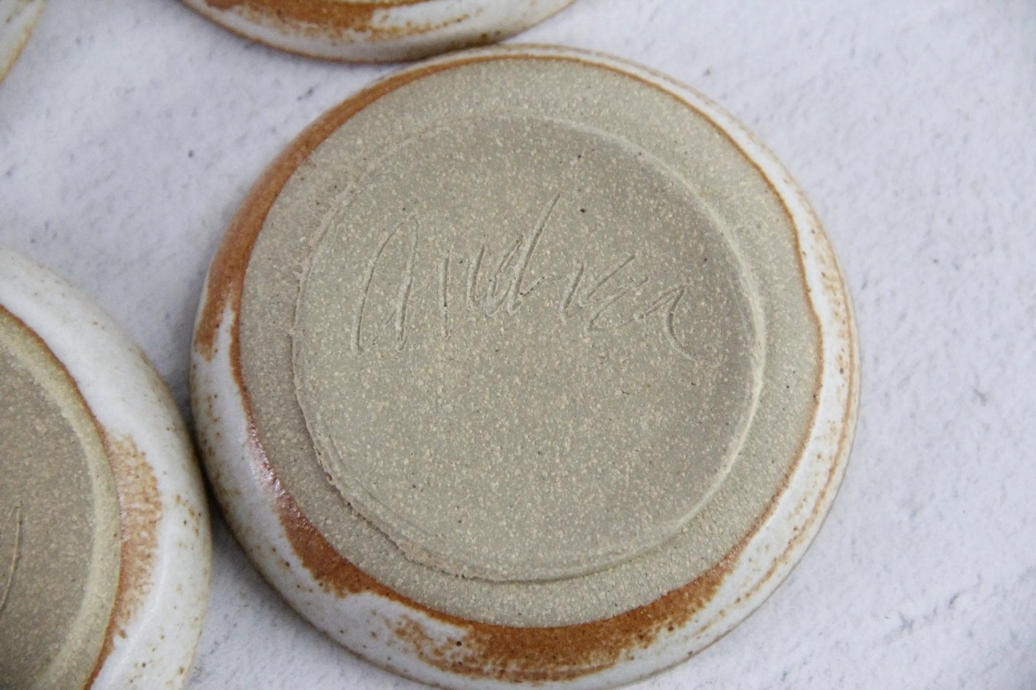 Vintage Butter Pat | Handmade Studio Pottery Dish Signed - Debra Hall Lifestyle