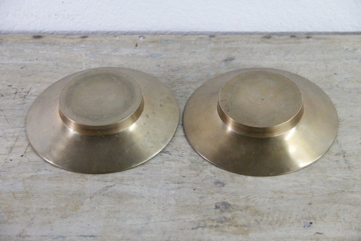 Vintage Chinese Brass Dish | Longevity Symbol Catchall - Debra Hall Lifestyle