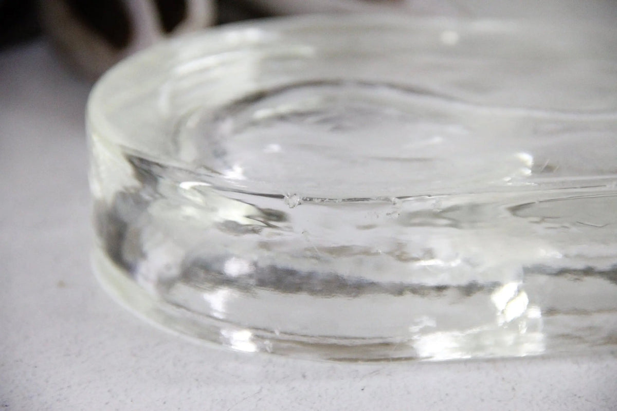 Vintage Cigar Ashtray | Large MCM Heavy Glass Blenko - Debra Hall Lifestyle