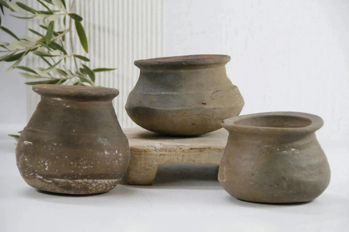 Vintage Clay Pot | Earth Medium Hand Thrown Cook Pot - Debra Hall Lifestyle
