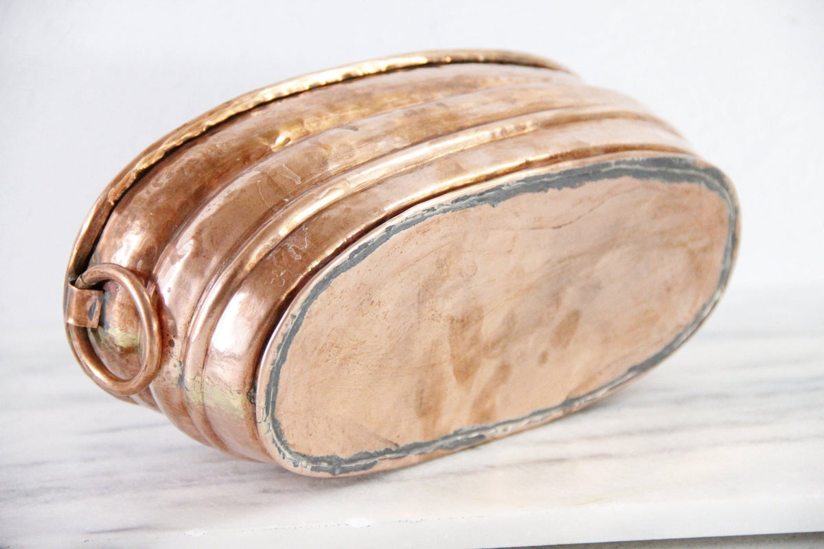 Vintage Copper Planter With Handles | Oval Hammered Jardiniere - Debra Hall Lifestyle