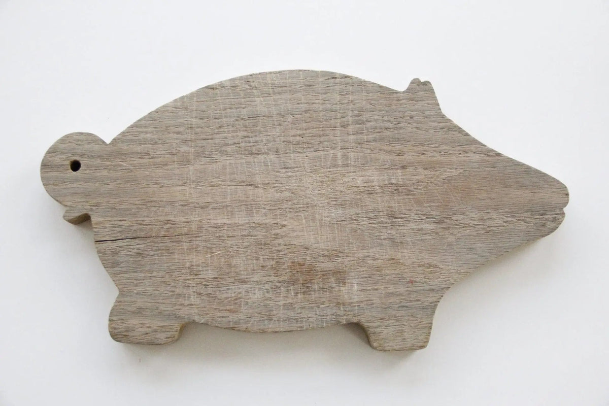 Vintage Cutting Board | Hand Carved Wooden Pig - Debra Hall Lifestyle