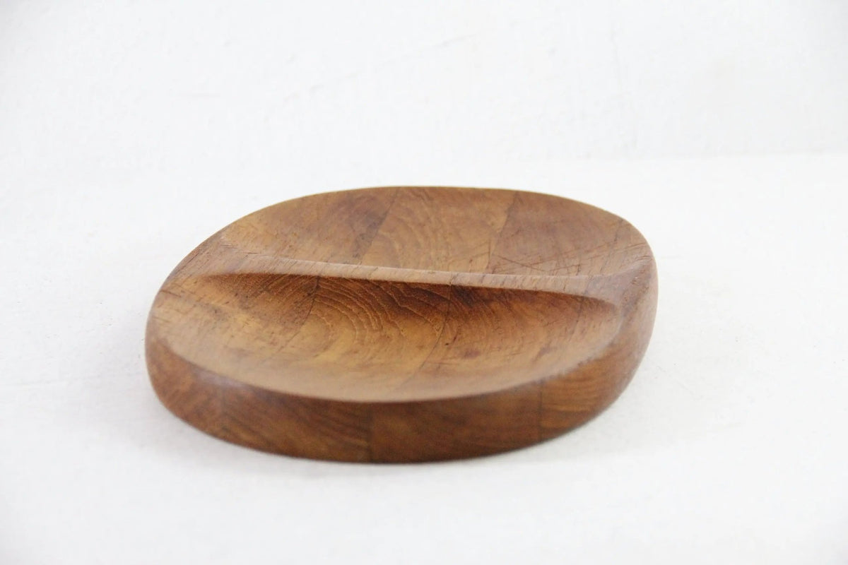 Vintage Danish Serving Tray | Modern Divided Teak Dish - Debra Hall Lifestyle