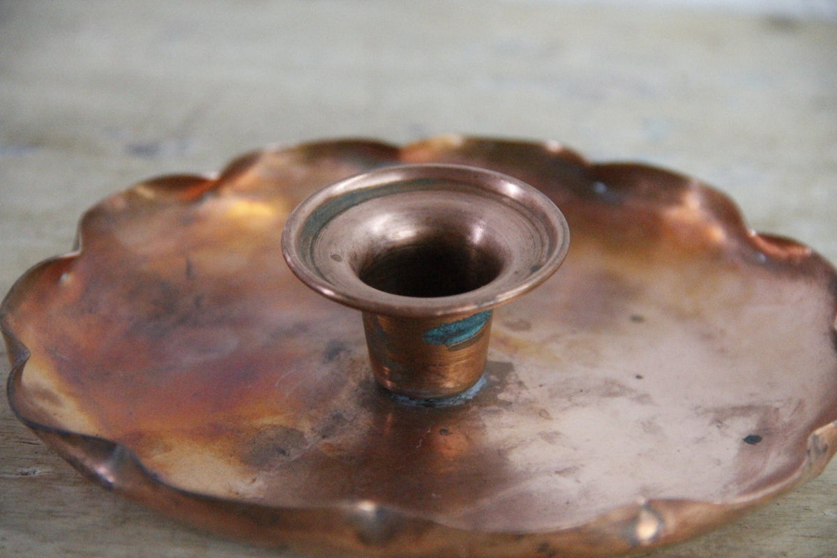 Vintage Drumgold Copper Candle Holder California Hand Wrought - Debra Hall Lifestyle