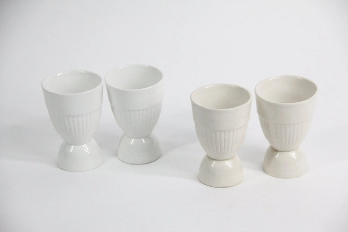 Vintage Egg Cup | Adams England White China | Pair - Debra Hall Lifestyle