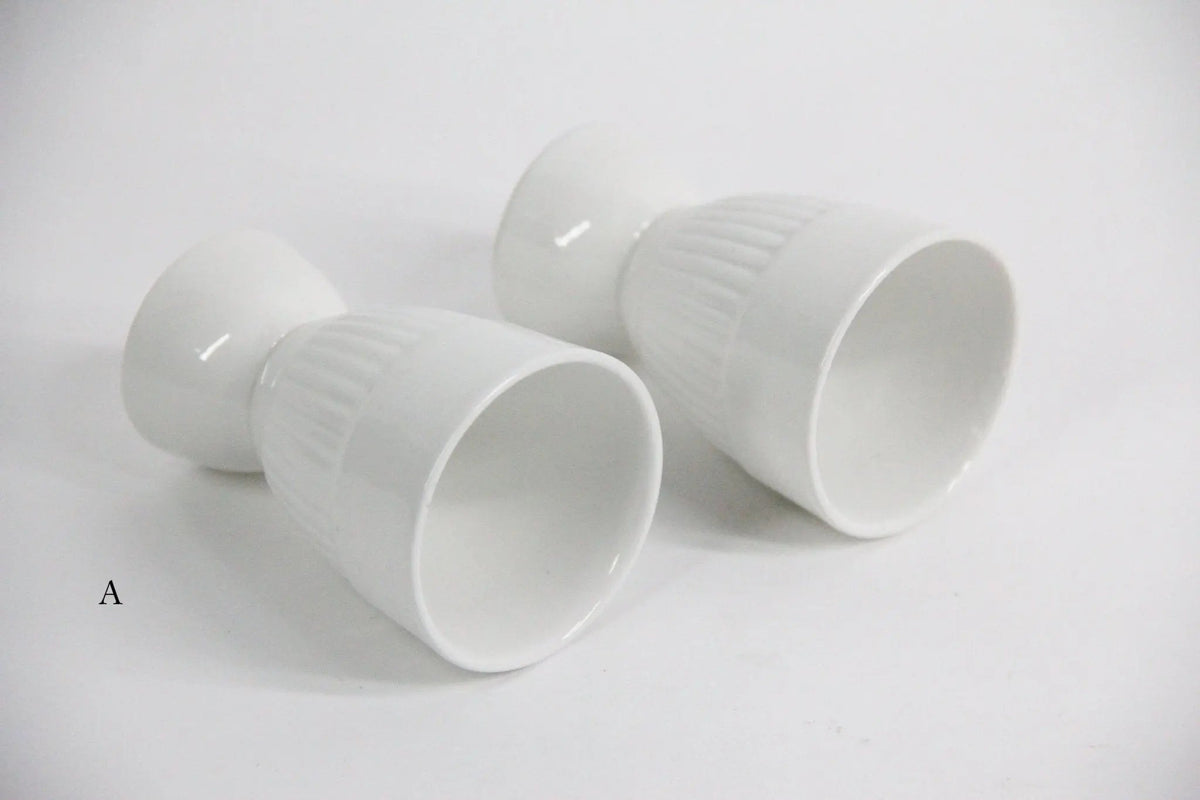 Vintage Egg Cup | Adams England White China | Pair - Debra Hall Lifestyle