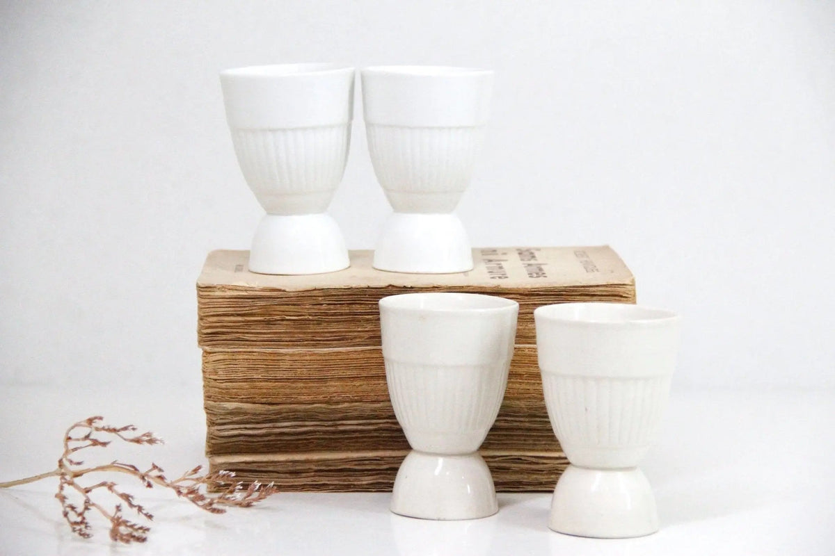 Vintage Egg Cup | Adams England White China | Pair - Debra Hall Lifestyle
