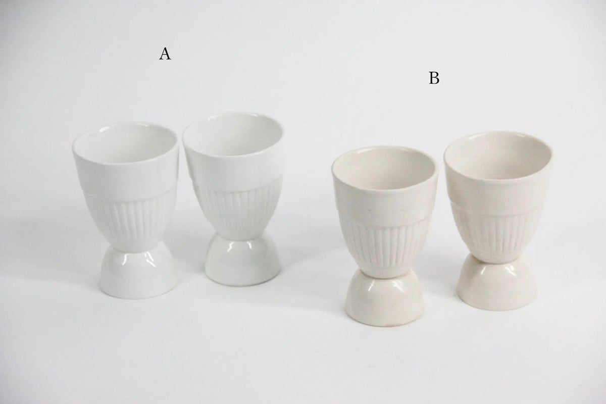Vintage Egg Cup | Adams England White China | Pair - Debra Hall Lifestyle