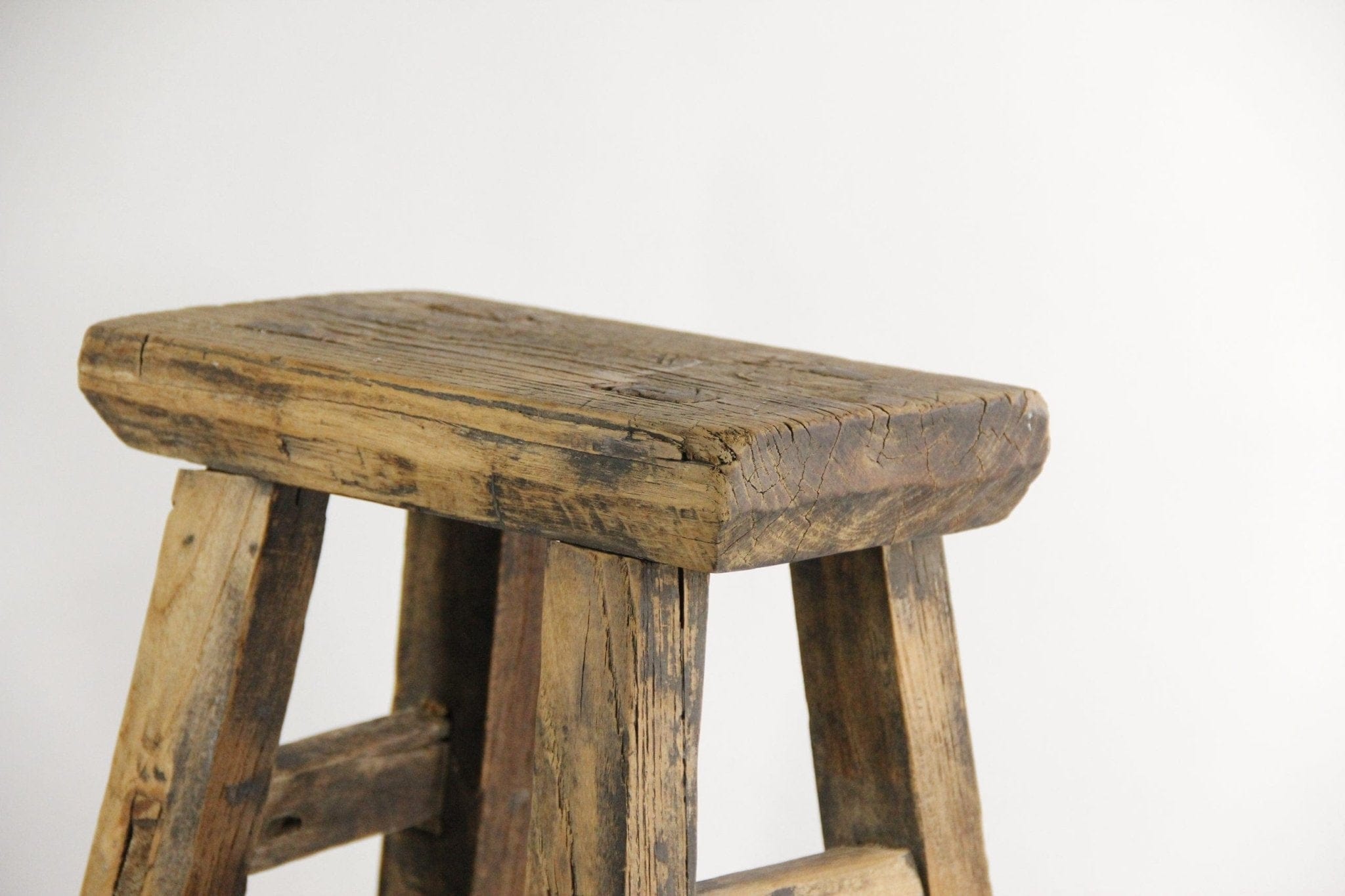 Vintage Elm Wood Stool | Bench | Side Table bench