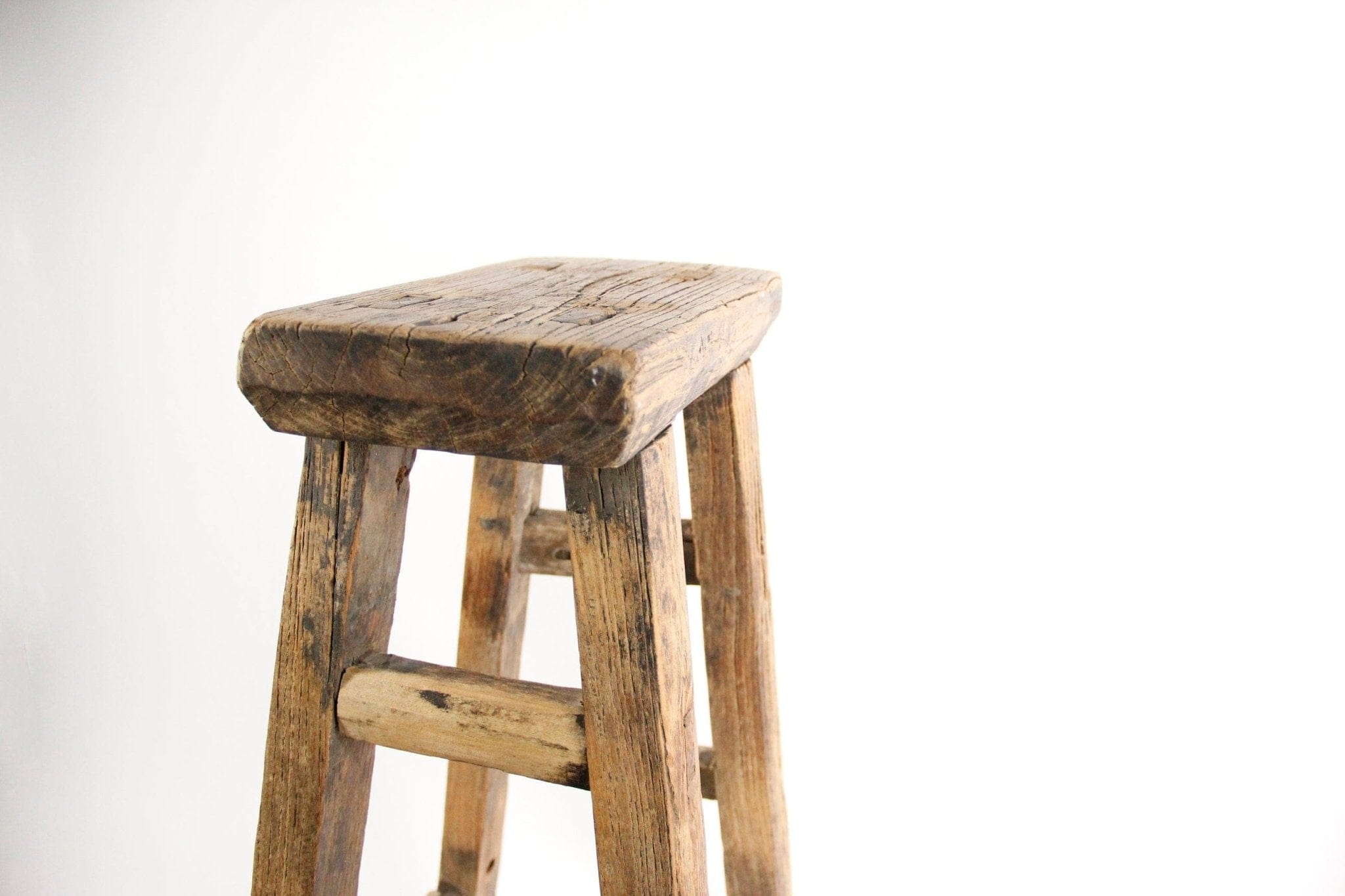 Vintage Elm Wood Stool | Bench | Side Table bench