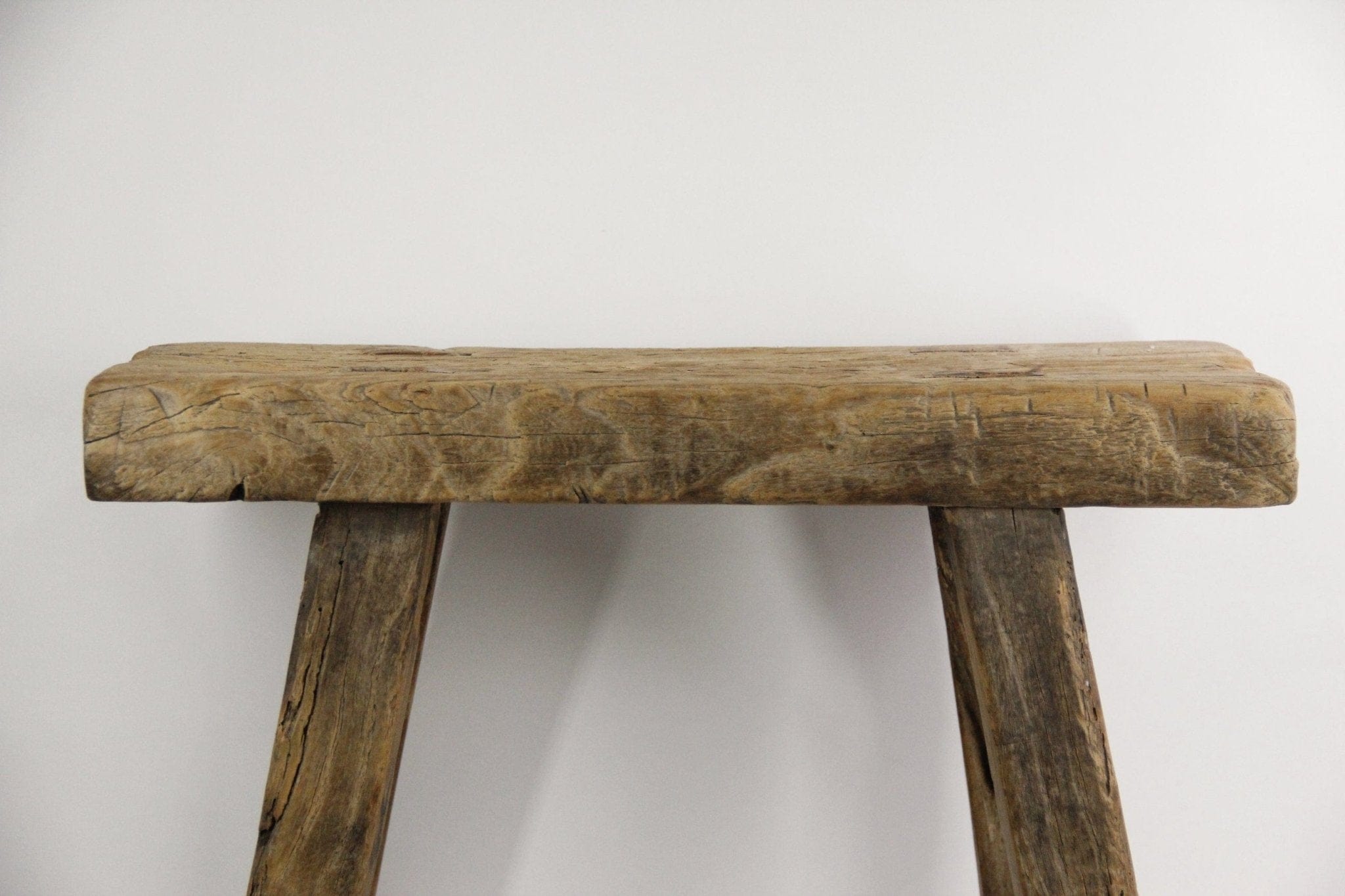Vintage Elm Wood Stool | Bench | Side Table P bench