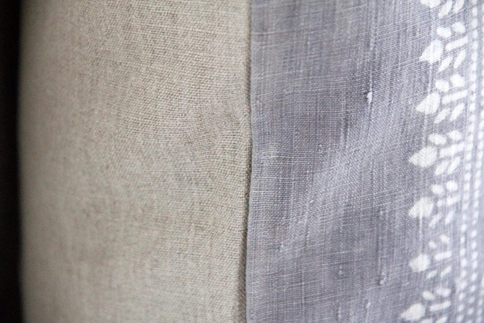 Vintage Fabric Pillow | Charcoal Grey Batik Pillow Cover - Debra Hall Lifestyle