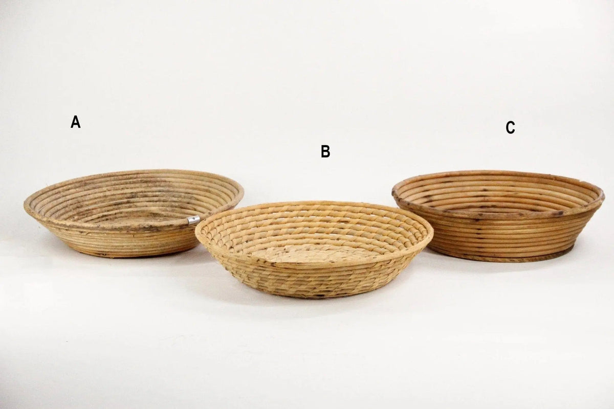Vintage French Basket | Bread Proofing Round Banneton - Debra Hall Lifestyle