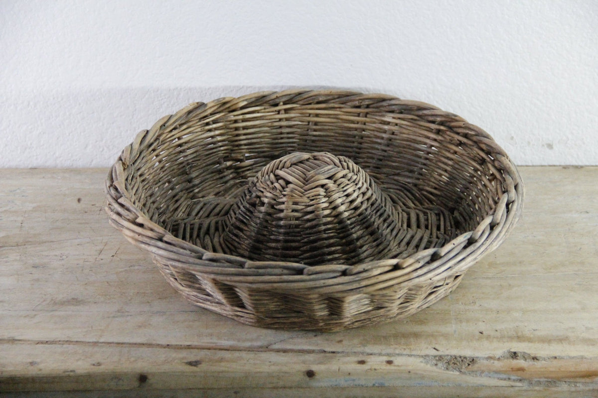 Vintage French Bread Basket | Wicker Bakery Banneton - Debra Hall Lifestyle