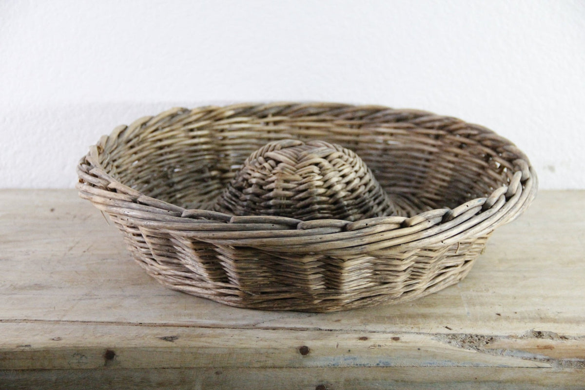 Vintage French Bread Basket | Wicker Bakery Banneton - Debra Hall Lifestyle
