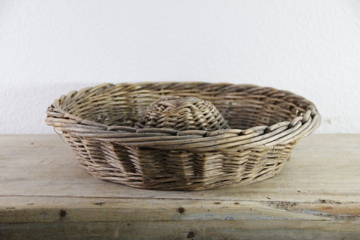 Vintage French Bread Basket | Wicker Bakery Banneton - Debra Hall Lifestyle