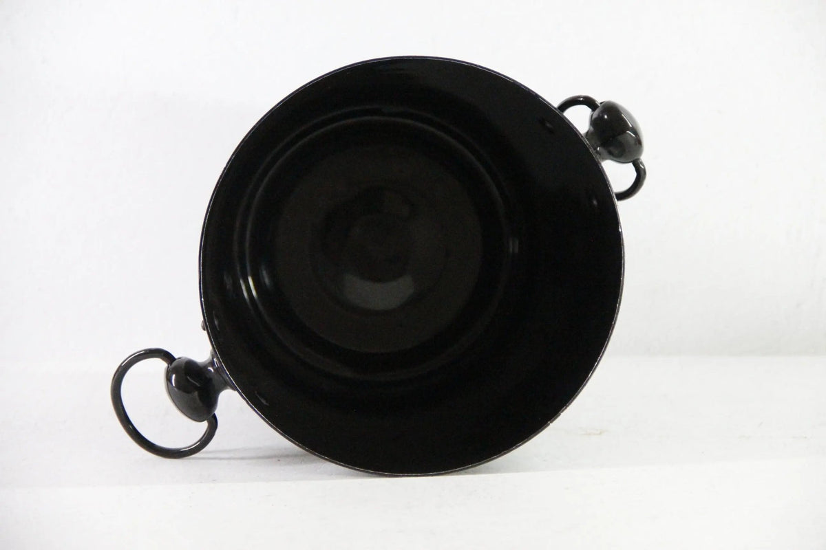 Vintage French Champagne Bucket BLack Tott's Stamp Vogalu - Debra Hall Lifestyle