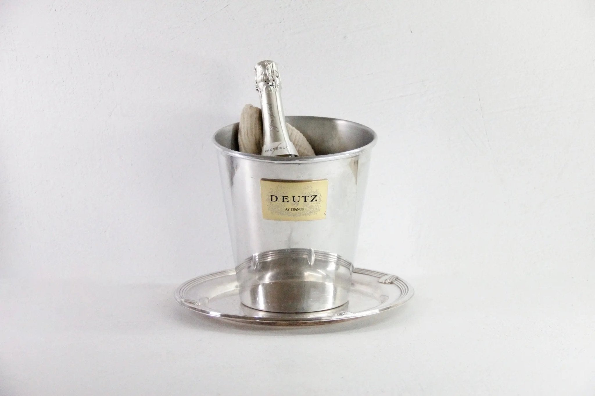 Vintage French Champagne Bucket | Duetz Angeled Chiller - Debra Hall Lifestyle