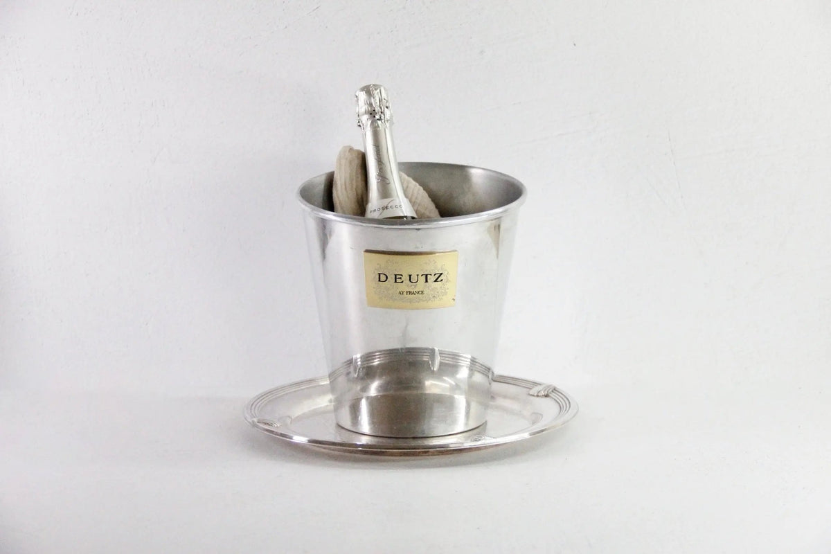 Vintage French Champagne Bucket | Duetz Angeled Chiller - Debra Hall Lifestyle